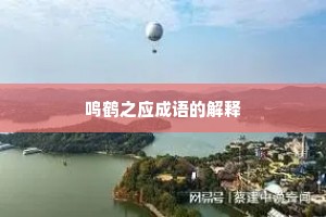 鸣鹤之应成语的解释