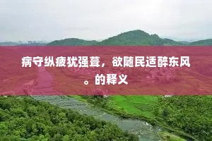 病守纵疲犹强葺，欲随民适醉东风。的释义