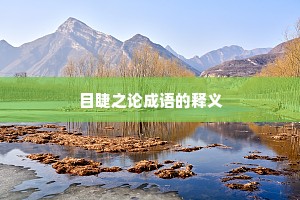 目睫之论成语的释义