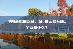 浮图逼槛抽双笋，埤堄排云矗万峰。全诗是什么？
