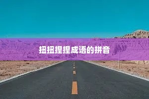 扭扭捏捏成语的拼音