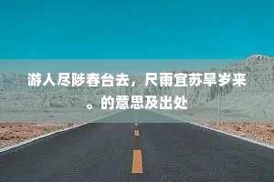游人尽陟春台去，尺雨宜苏旱岁来。的意思及出处