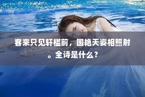 客来只见轩槛前，国艳天姿相照射。全诗是什么？