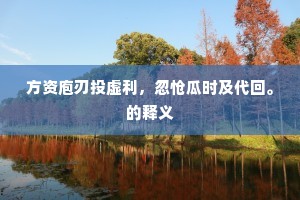 方资庖刃投虚利，忽怆瓜时及代回。的释义