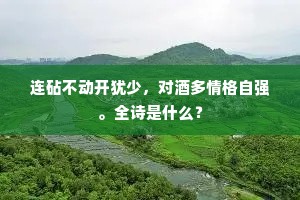连砧不动开犹少，对酒多情格自强。全诗是什么？