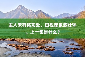 主人未有铭功处，日视崔嵬激壮怀。上一句是什么？