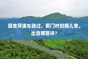 田舍罕逢车骑过，聚门村妇拥儿曹。出自哪首诗？