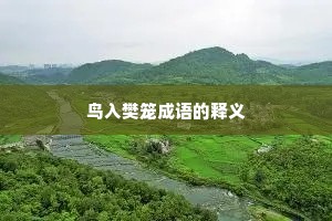 鸟入樊笼成语的释义