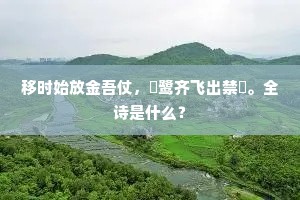 移时始放金吾仗，鹓鹭齐飞出禁闉。全诗是什么？