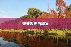 拔葵啖枣的释义