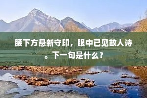 腰下方悬新守印，眼中已见故人诗。下一句是什么？