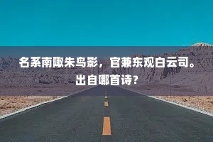 名系南陬朱鸟影，官兼东观白云司。出自哪首诗？