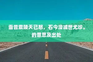 雷昔震陵天已怒，石今漫减世尤珍。的意思及出处
