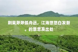 荆吴渺渺孤舟远，江海悠悠白发新。的意思及出处
