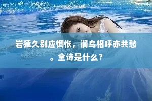 岩猿久别应惆怅，涧鸟相呼亦共愁。全诗是什么？