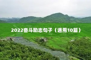 2022奋斗励志句子（通用10篇）
