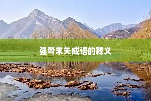 强弩末矢成语的释义