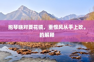 抱琴晓对菱花镜，重恨风从手上吹。的解释