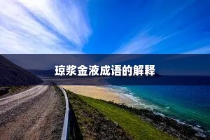 琼浆金液成语的解释
