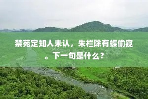 禁苑定知人未认，朱栏除有蝶偷窥。下一句是什么？