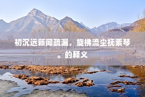 初沉远籁闻疏漏，旋拂流尘抚素琴。的释义