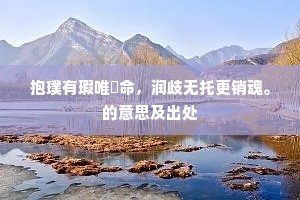 抱璞有瑕唯歎命，润歧无托更销魂。的意思及出处