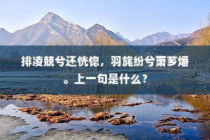排凌兢兮还恍惚，羽旄纷兮萧芗燔。上一句是什么？
