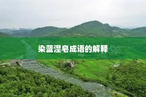 染蓝涅皂成语的解释
