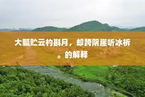 大瓢贮云杓斟月，却跨阴崖听冰柝。的解释