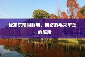 我家东南同野老，自纺落毛采苹藻。的解释
