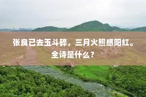 张良已去玉斗碎，三月火照感阳红。全诗是什么？