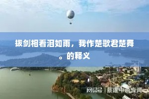 拔剑相看泪如雨，我作楚歌君楚舞。的释义