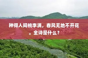 种得人间桃李满，春风无地不开花。全诗是什么？