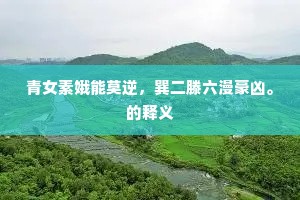 青女素娥能莫逆，巽二滕六漫豪凶。的释义