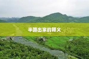 半路出家的释义