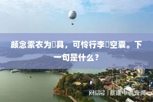 颇念索衣为禦具，可怜行李祇空囊。下一句是什么？
