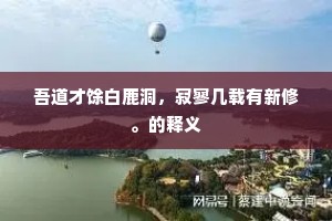 吾道才馀白鹿洞，寂寥几载有新修。的释义