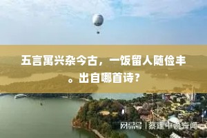 五言寓兴杂今古，一饭留人随俭丰。出自哪首诗？