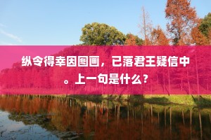 纵令得幸因图画，已落君王疑信中。上一句是什么？