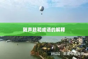 随声趋和成语的解释