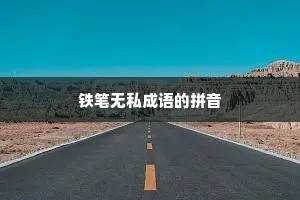 铁笔无私成语的拼音