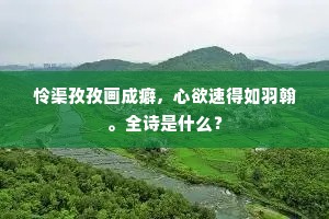 怜渠孜孜画成癖，心欲速得如羽翰。全诗是什么？