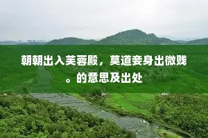 朝朝出入芙蓉殿，莫道妾身出微贱。的意思及出处