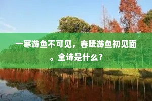 一寒游鱼不可见，春暖游鱼初见面。全诗是什么？