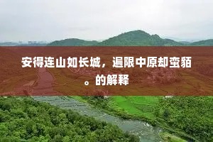 安得连山如长城，遍限中原却蛮貊。的解释