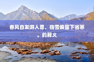 春风自发游人意，宿雪偏留下省寒。的释义