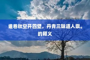 谁卷秋空开四壁，丹青三昧道人崇。的释义