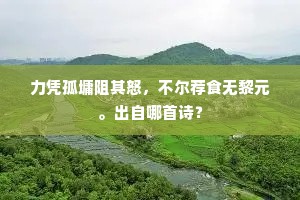 力凭孤墉阻其怒，不尔荐食无黎元。出自哪首诗？