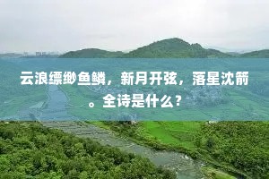 云浪缥缈鱼鳞，新月开弦，落星沈箭。全诗是什么？