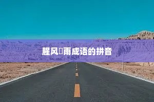 腥风醎雨成语的拼音